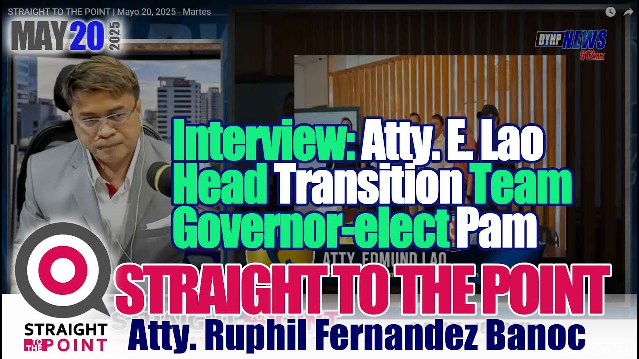 Interview kang Atty.Edmund Lao-Head Transition Team of  Cebu Gov. Elect Pam Baricuatro
