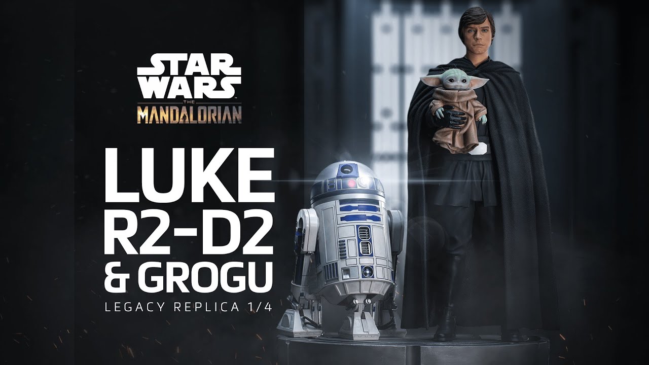 Luke Skywalker, R2-D2 and Grogu | Iron Studios