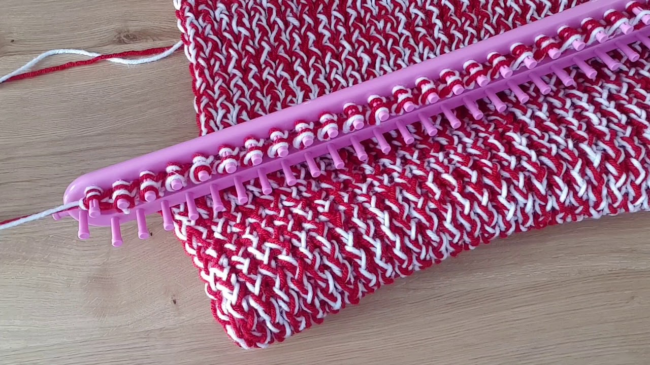 YKAM NICU Figure 8 stitch Bind Off on straight loom.