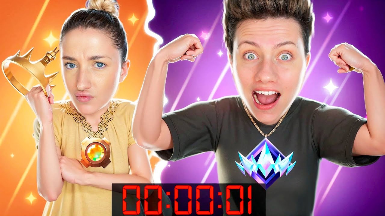 1 ЧАС - КТО БОЛЬШЕ АПНЕТ ЗВАНИЕ В ПЕРЕЗАРЯДКЕ в Фортнайт! ПАРЕНЬ VS ДЕВУШКА