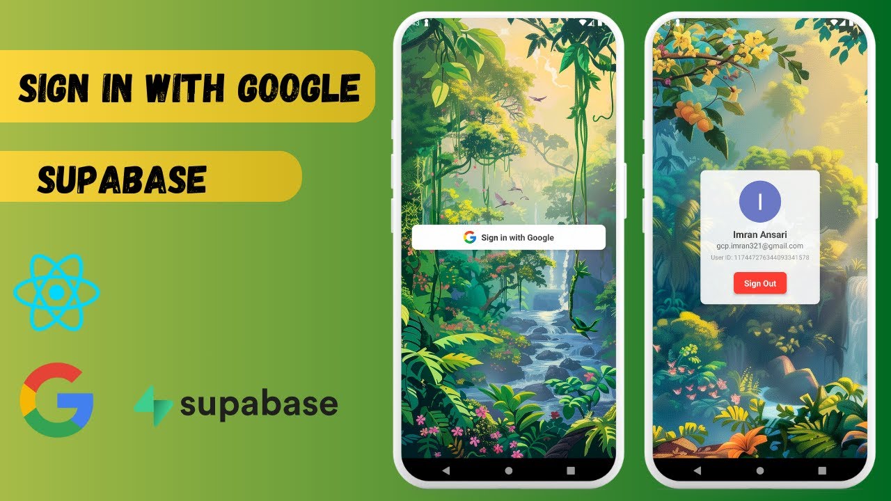 Реализация метода входа Google в приложение React Native с помощью Supabase