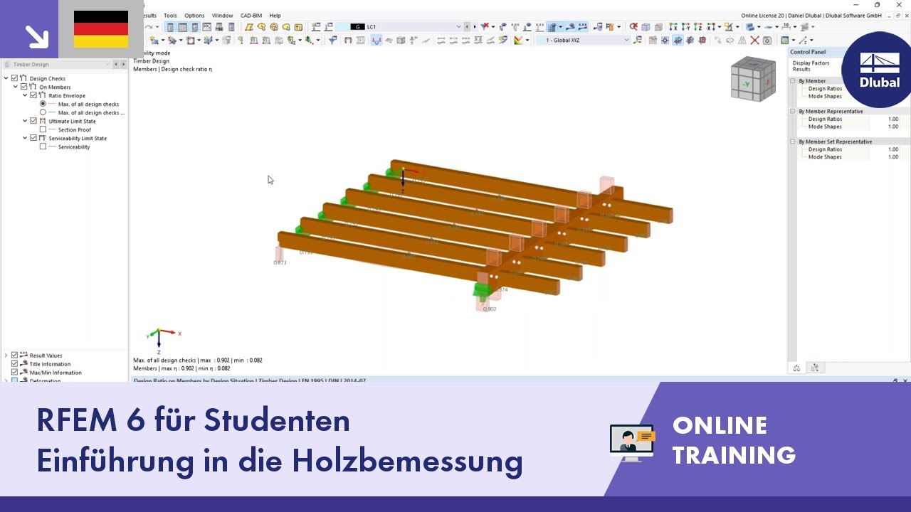 RFEM 6 für Studenten | Einführung in die Holzbemessung | 24.05.2022