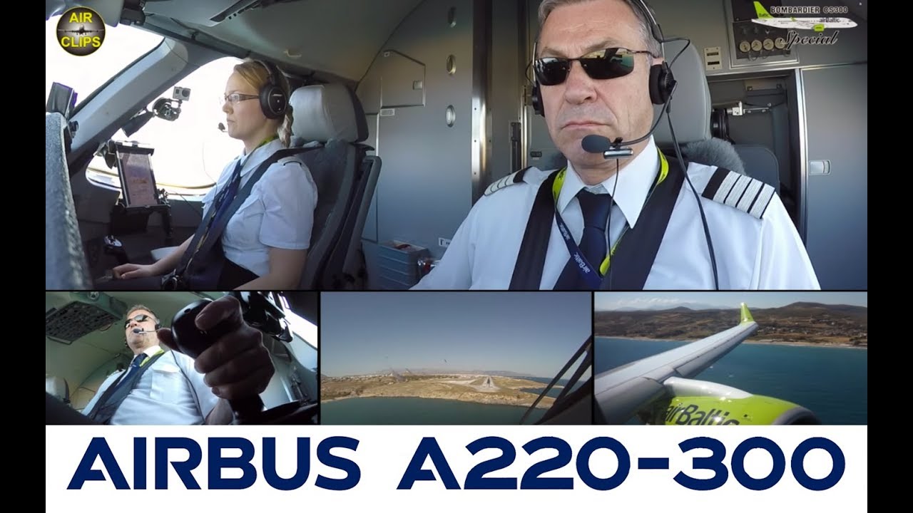 Air Baltic Airbus A220-300 (CS300) Multicam Cockpit Landing, WORLD EXCLUSIVE! [AirClips]
