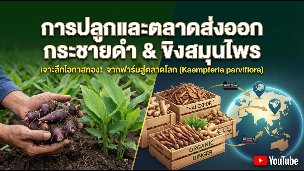 ปลูกกะมิฟีรา (ขมิ้นดำ) ให้รวย: เทคนิคการเพาะ ปลูก เก็บเกี่ยว และส่งออก