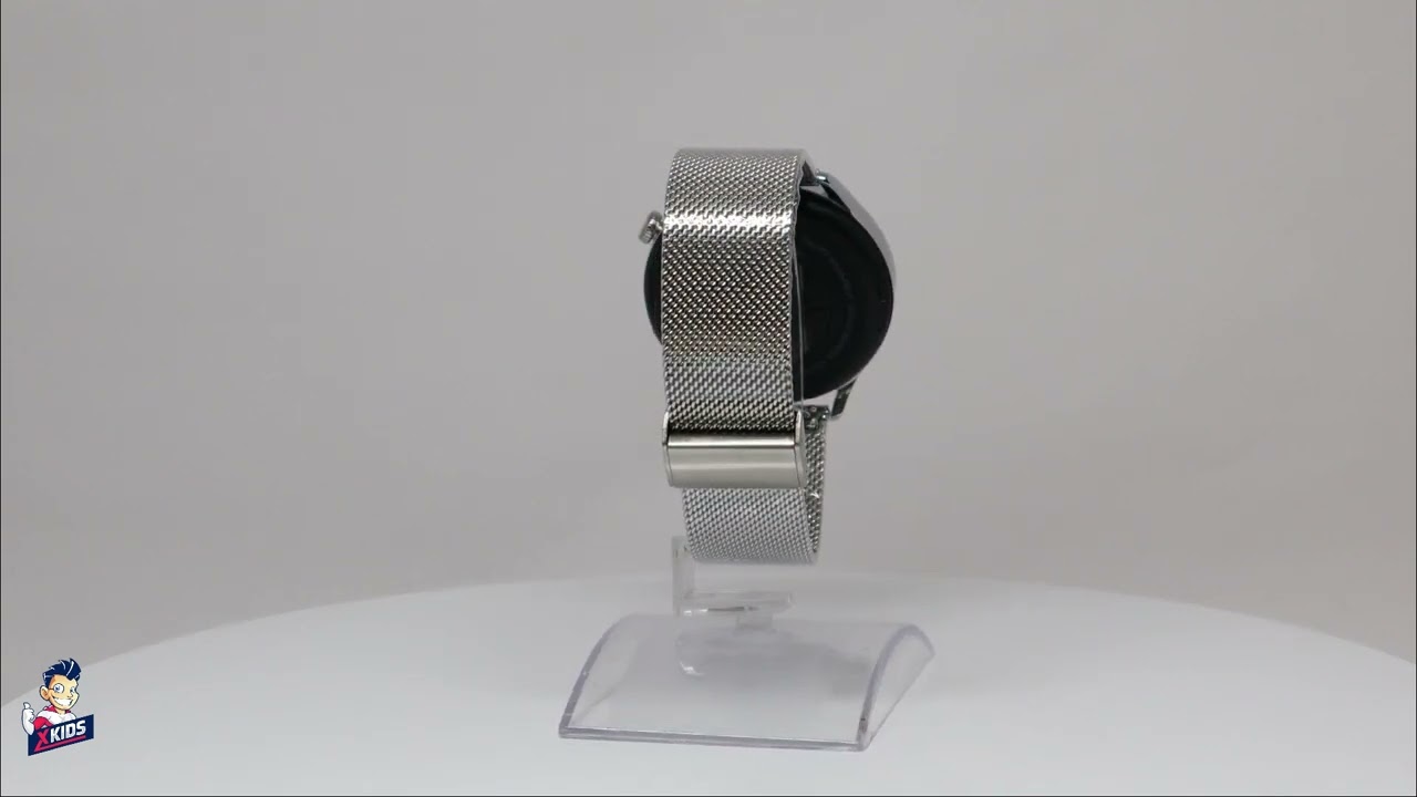 Ceas Smartwatch XK Fitness AK37 cu Functii monitorizare sanatate, Bratara metalica, Argintiu