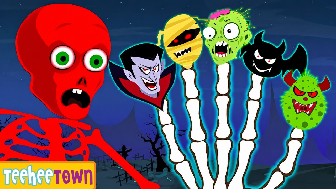 Spooky Skeletons Missing Face + Halloween 2026 Kids Songs | Teehee Town