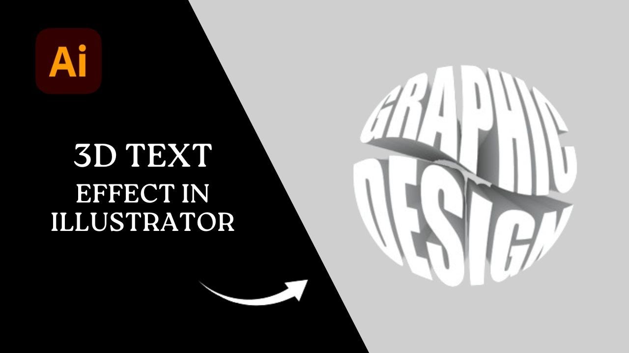 3D Text Effect | How to make 3D Text in illustrator