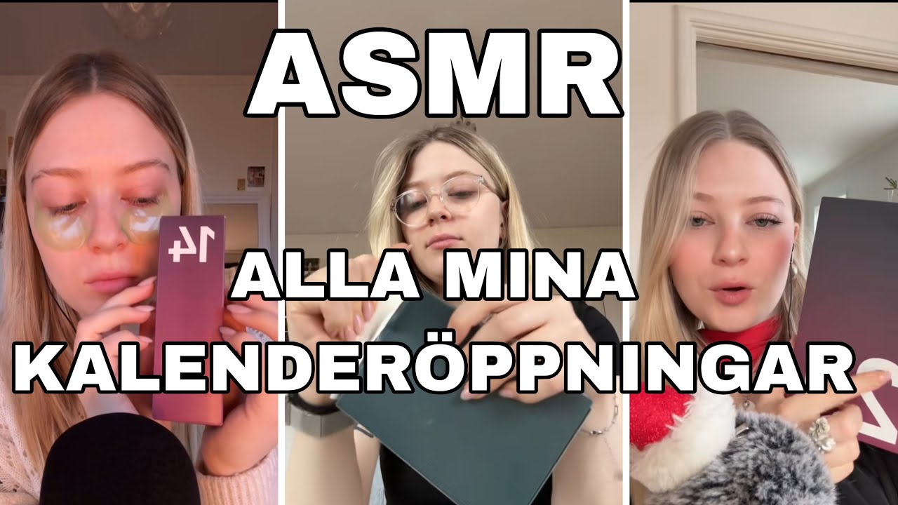 ASMR: Alla mina kalenderöppningar från TikTok🎄🤶🏻🎁