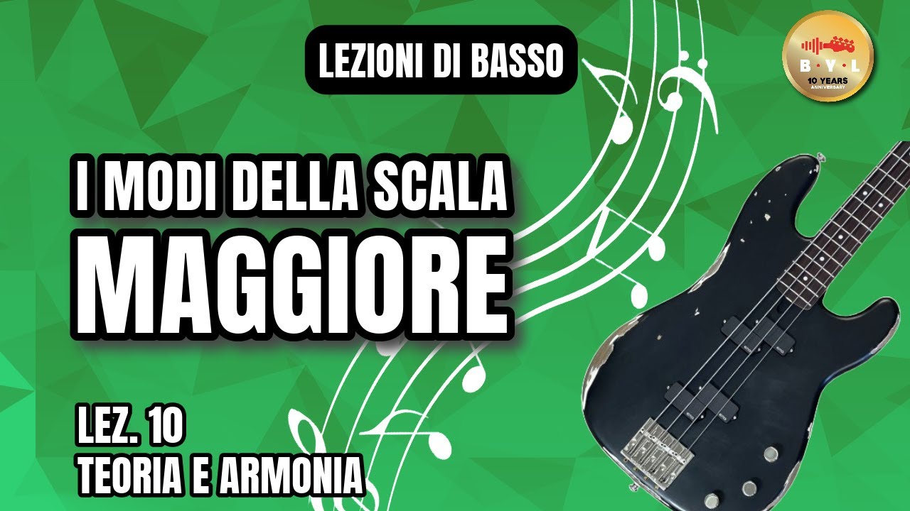 Lezioni di Basso #10 Teoria e Armonia - I modi della scala maggiore