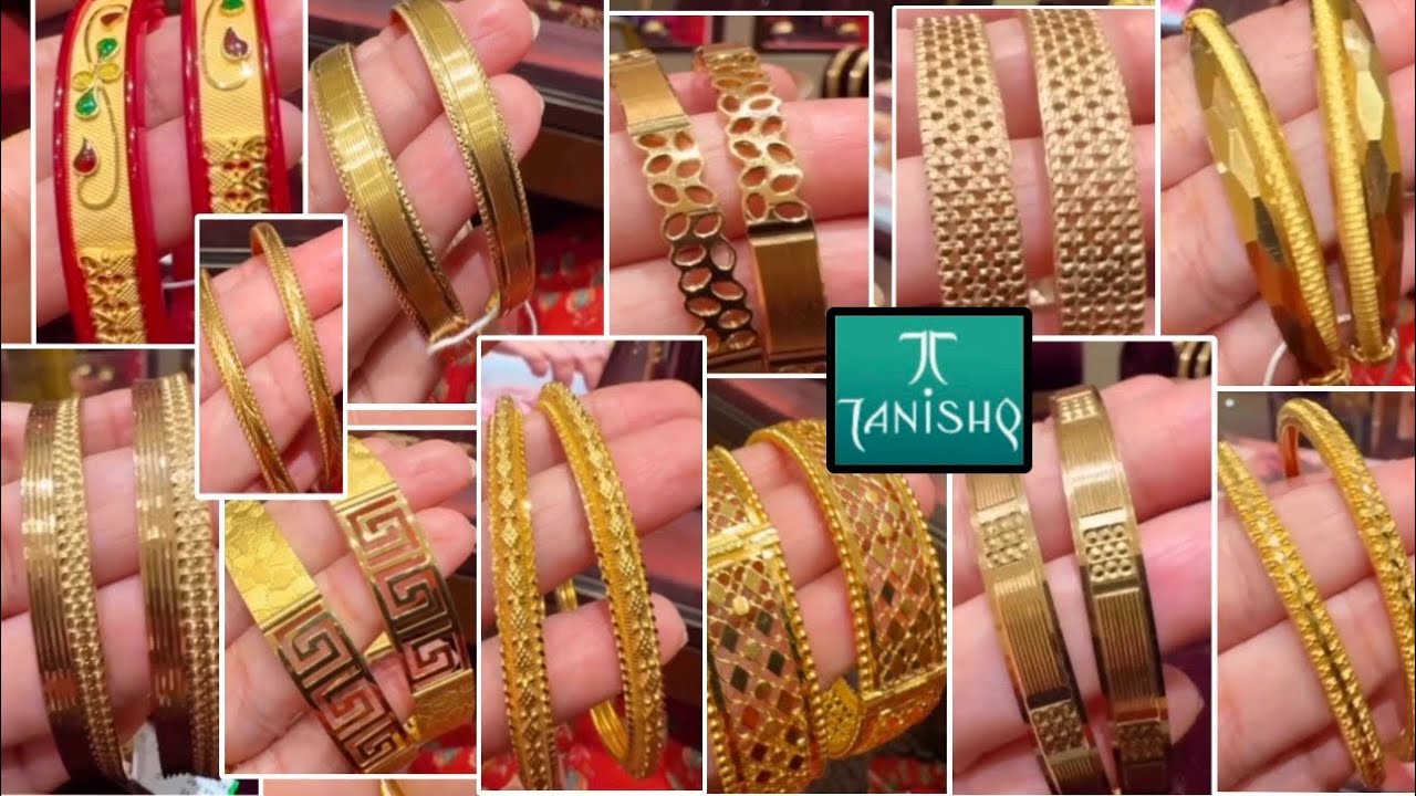 Tanishq Simple Gold Bangle Designs with Price/Chur Bangles/Bridal Bangles/ Tanishq  Bangles /imdeeya