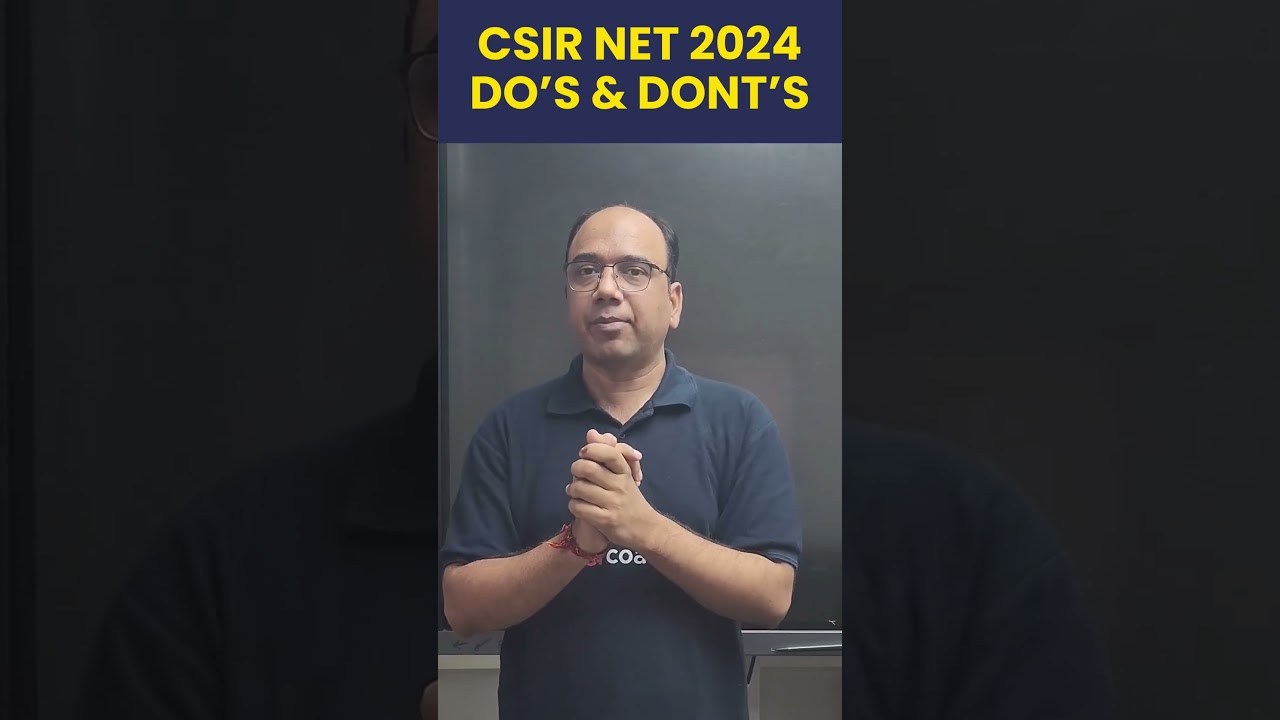 CSIR NET 2024 | Last 30 Days Do's and Dont's | Dr. Ashish Gupta #csirnet #shorts #viral #trending