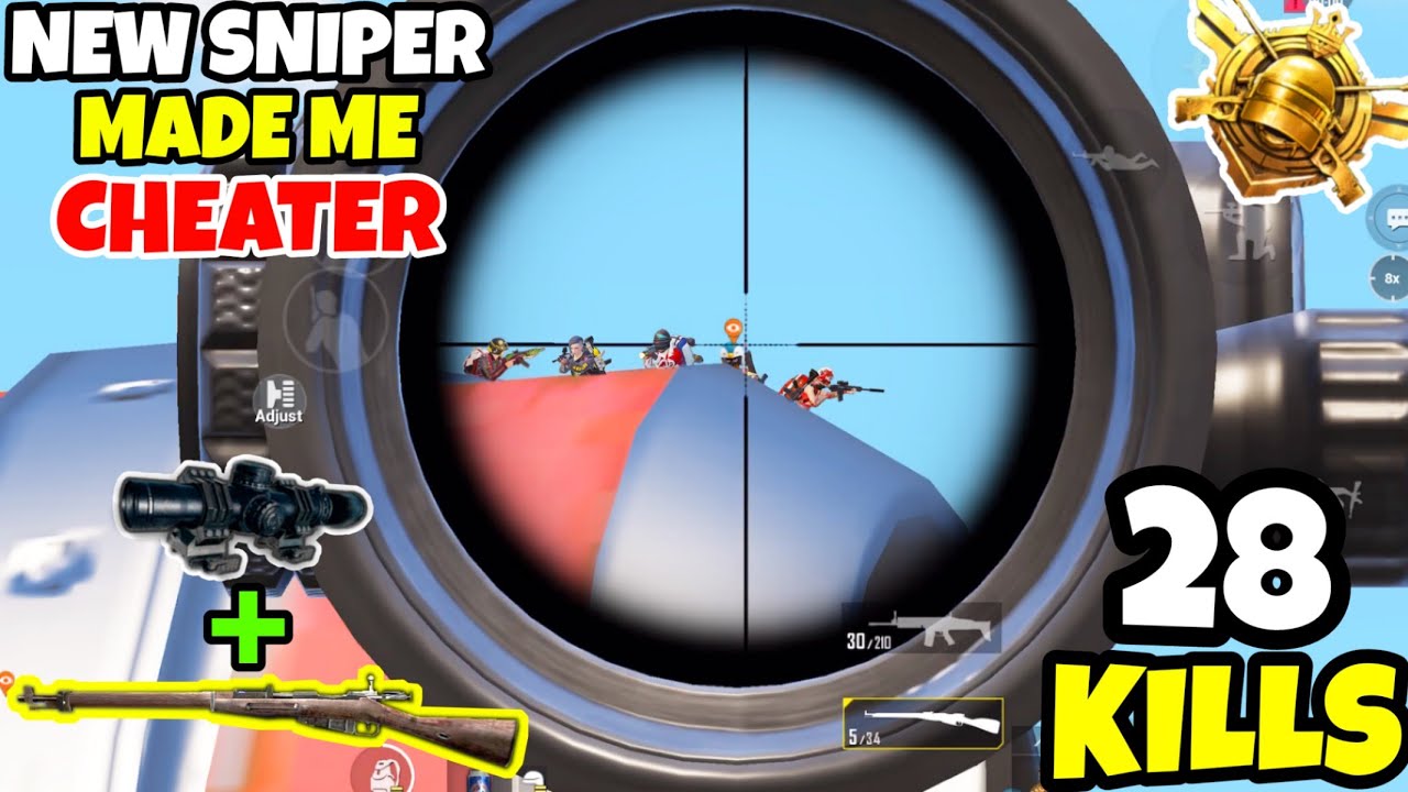I Used The NEW Sniper MOSIN NAGANT For The First Time And They Called Me A GOD •(28 KILLS)•PUBGM