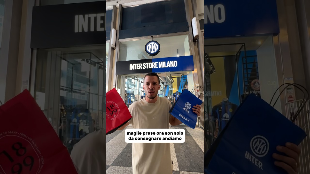 2 nuove maglie per i miei bimbi 😍 #footballshirt #calcio #seriea #acmilan #inter