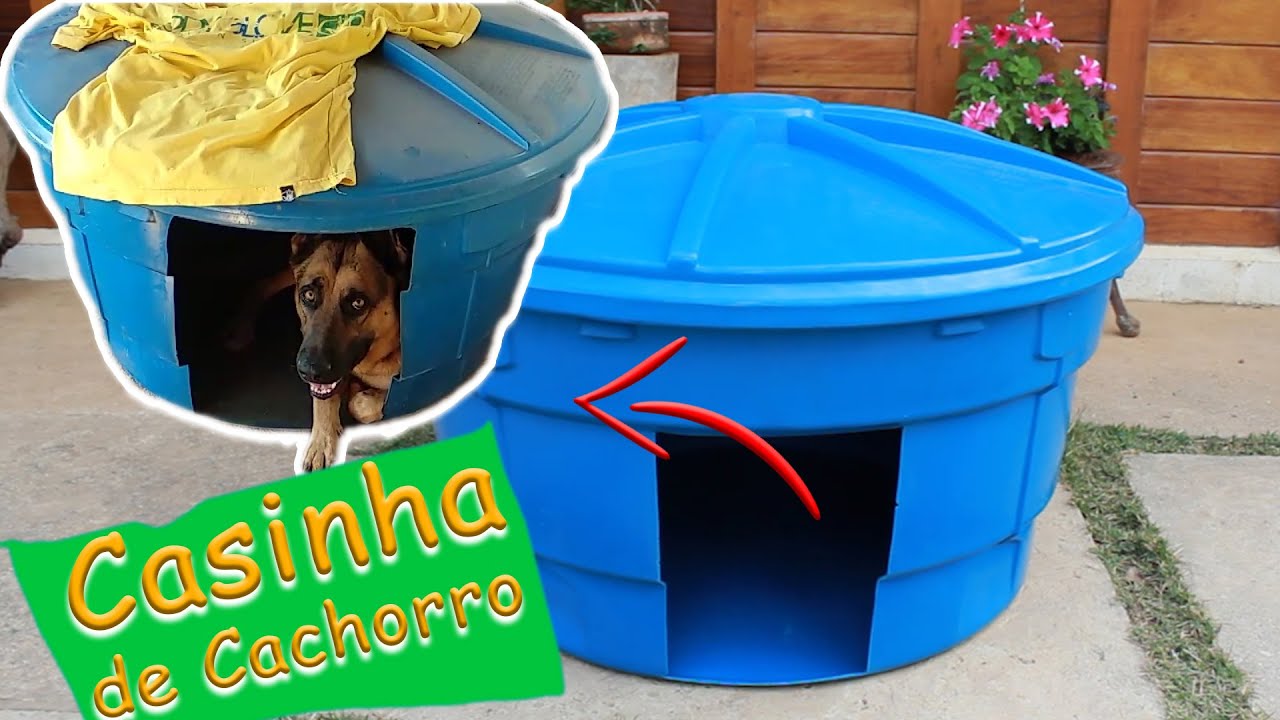 Como fazer uma casinha grande de cachorro. Fácil de lavar, mover e higienizar. Cabem 2 cães grandes.