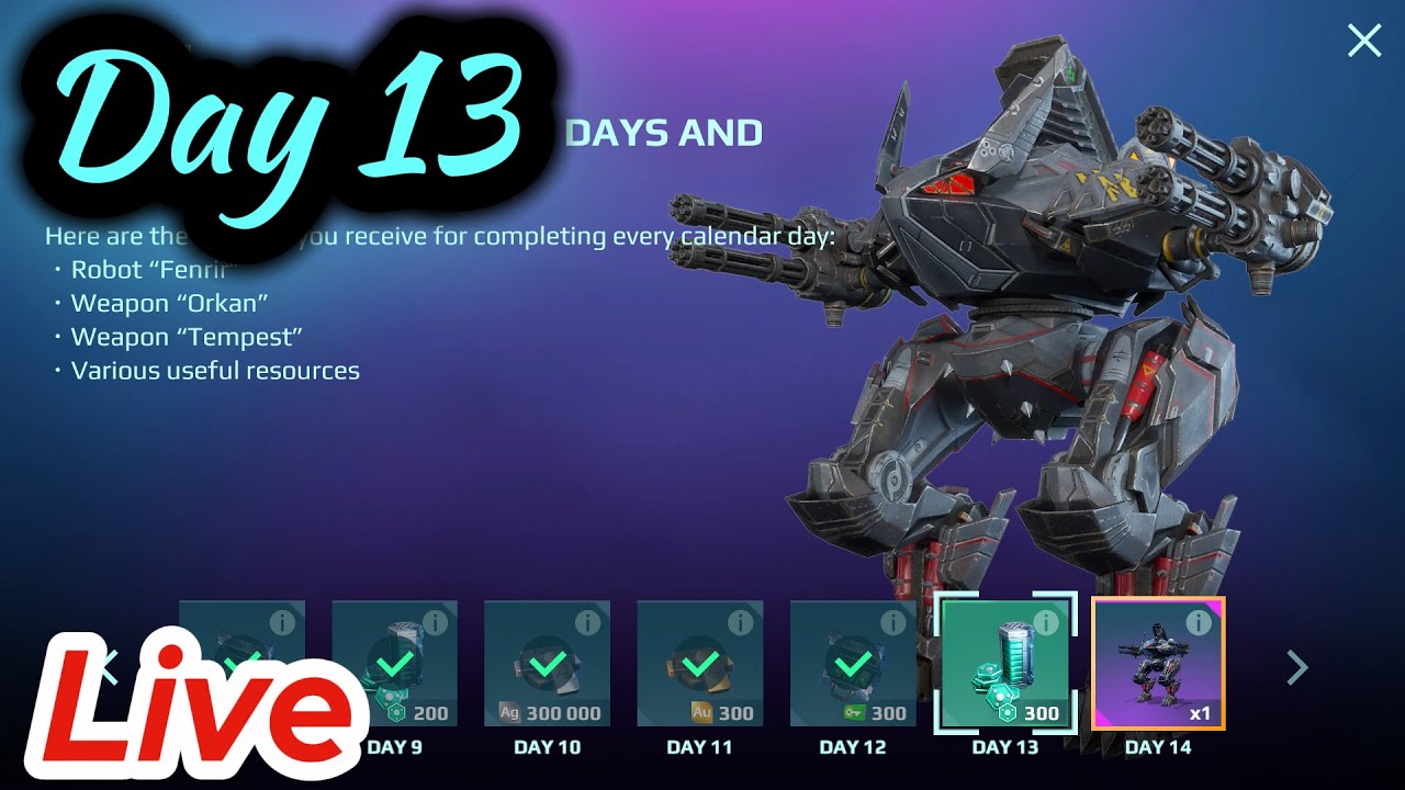 FtP start in War Robots. Day 13