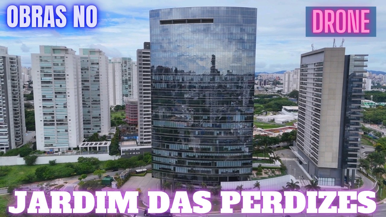 Drone mostra as obras no Jardim das Perdizes, um bairro planejado de alto padrão na Zona Oeste de SP