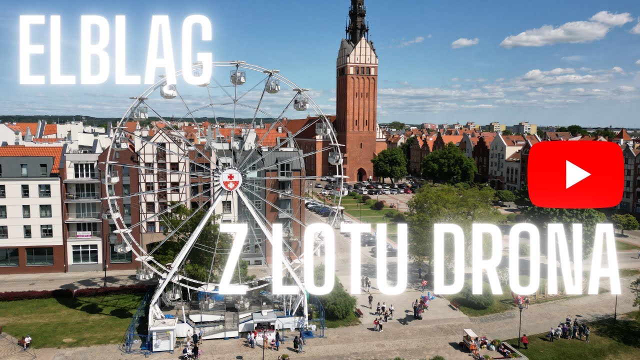 Elbląg z lotu drona | 2023 | 4K | Dji mini 3 pro