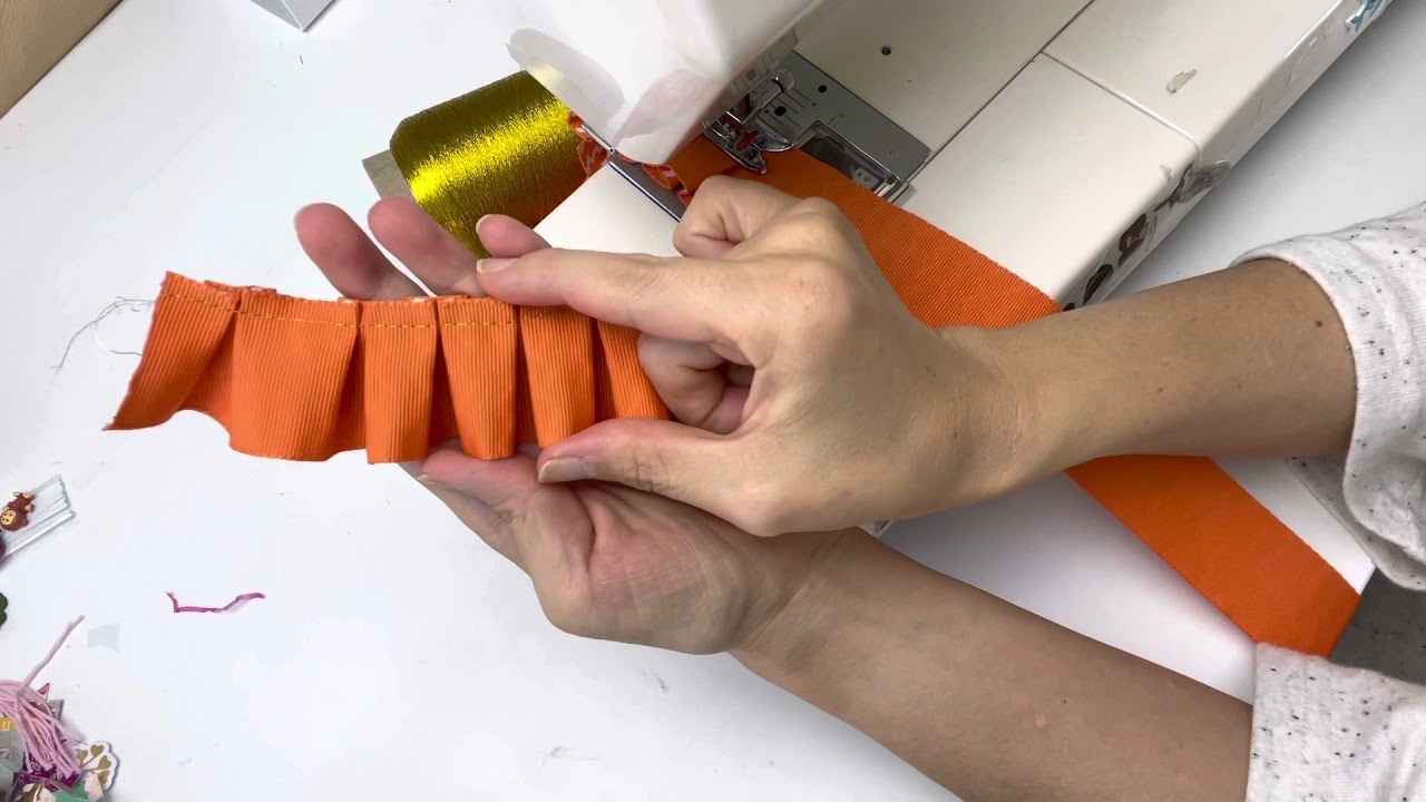 Ruffle trim stitching tutorial - turn your plain ribbon into something more pretty 🤩
