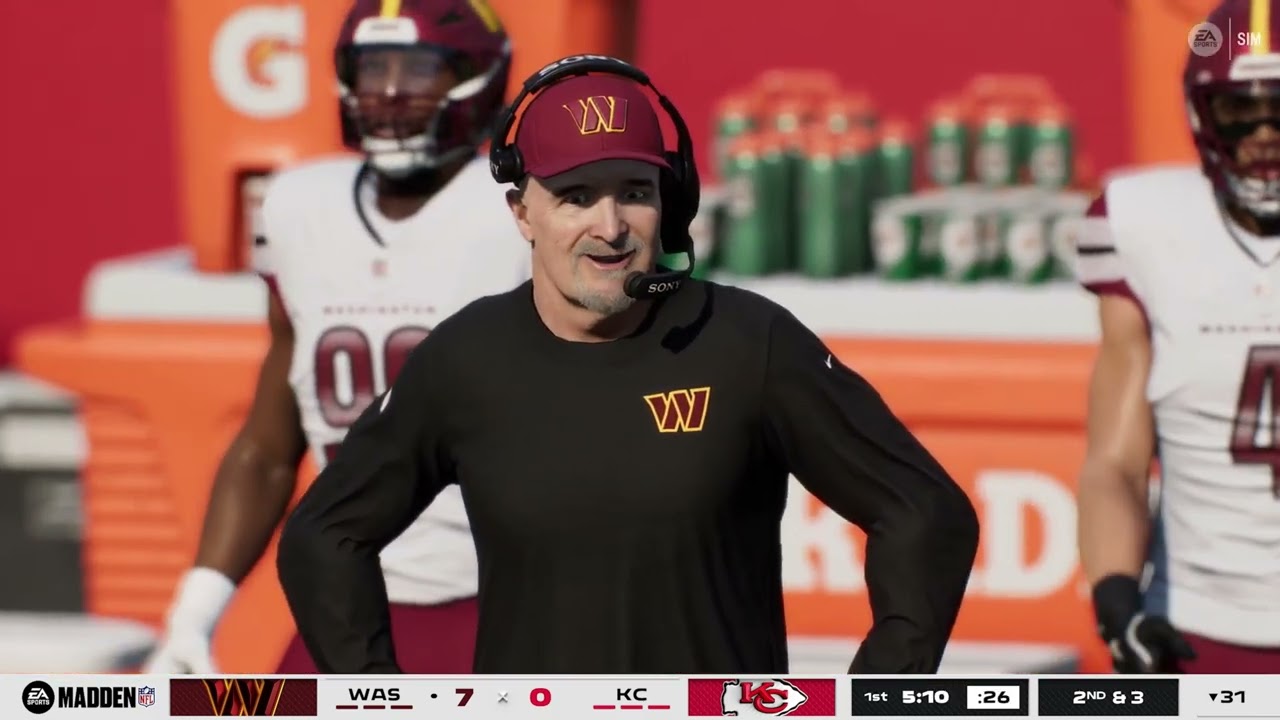 Madden NFL 26 Gameplay: Washington Commanders vs Kansas City Chiefs - (Xbox Series X) [4K60FPS]