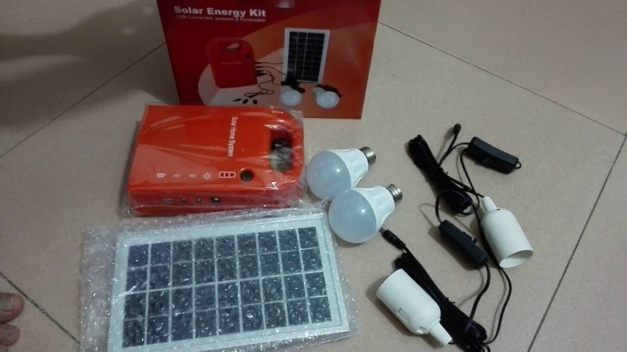 Portable Solar Power Home lighting System Energy Kit