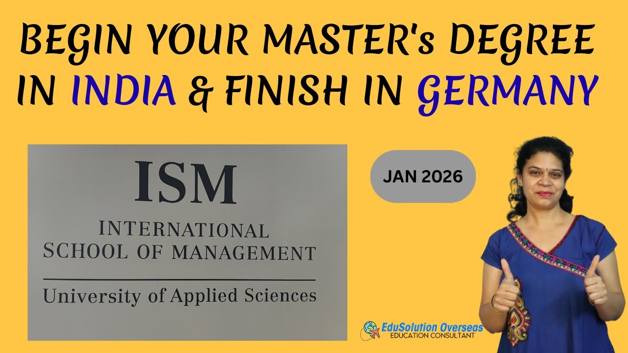 Begin your Master's degree from India & Finish in ISM University of Applied Sciences, Germany