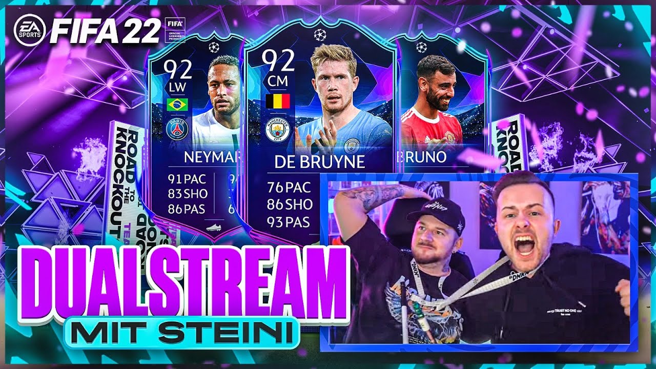 XXL CL Road to the Knockout PACK OPENING 🔥 Dual Stream mit Steini 😱 FIFA 22 LIVE 🔴
