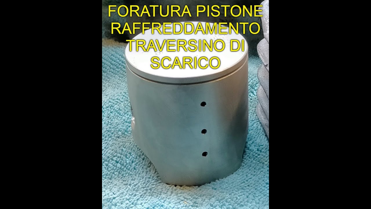 lavorazione pistone fori raffreddamento traversino stage6 mkII racing