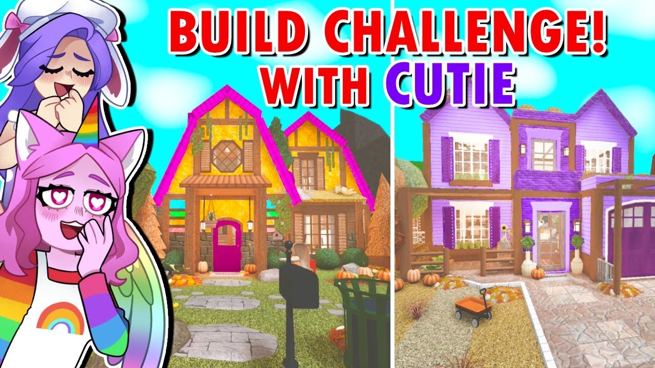 SUNNY VS CUTIE Bloxburg Build Challenge !! (Roblox)