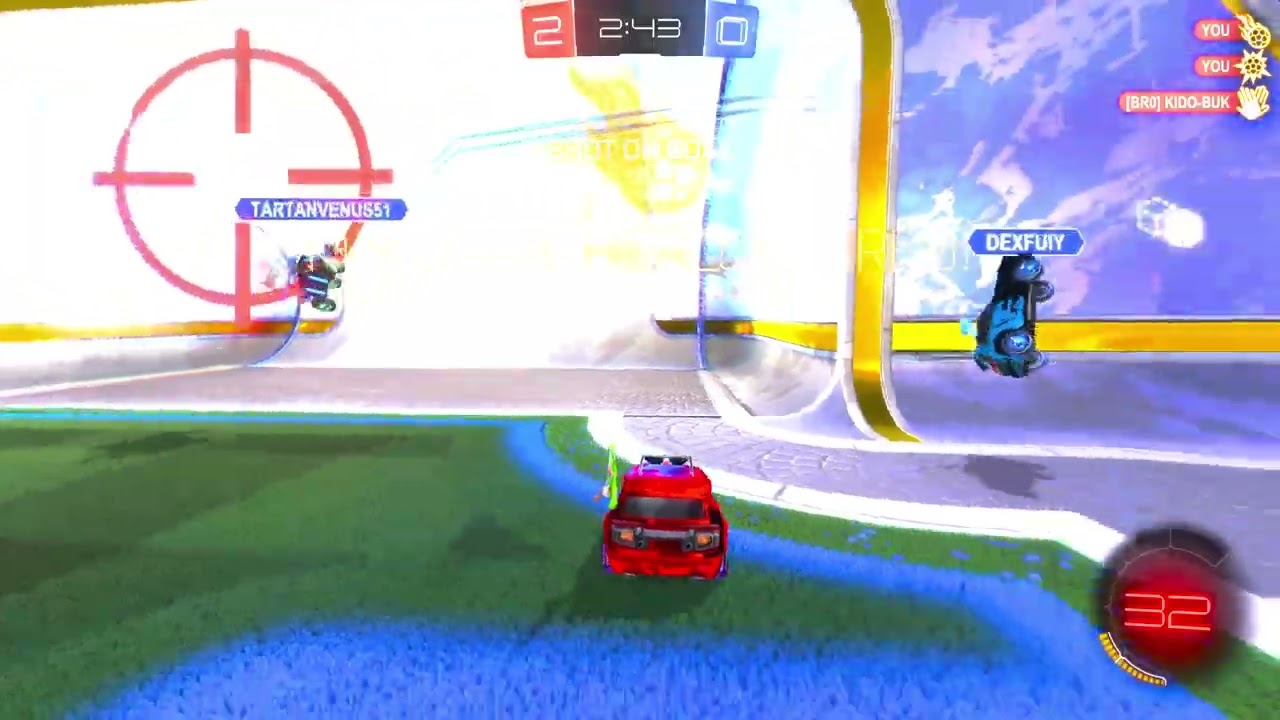 Rocket League game with my friend