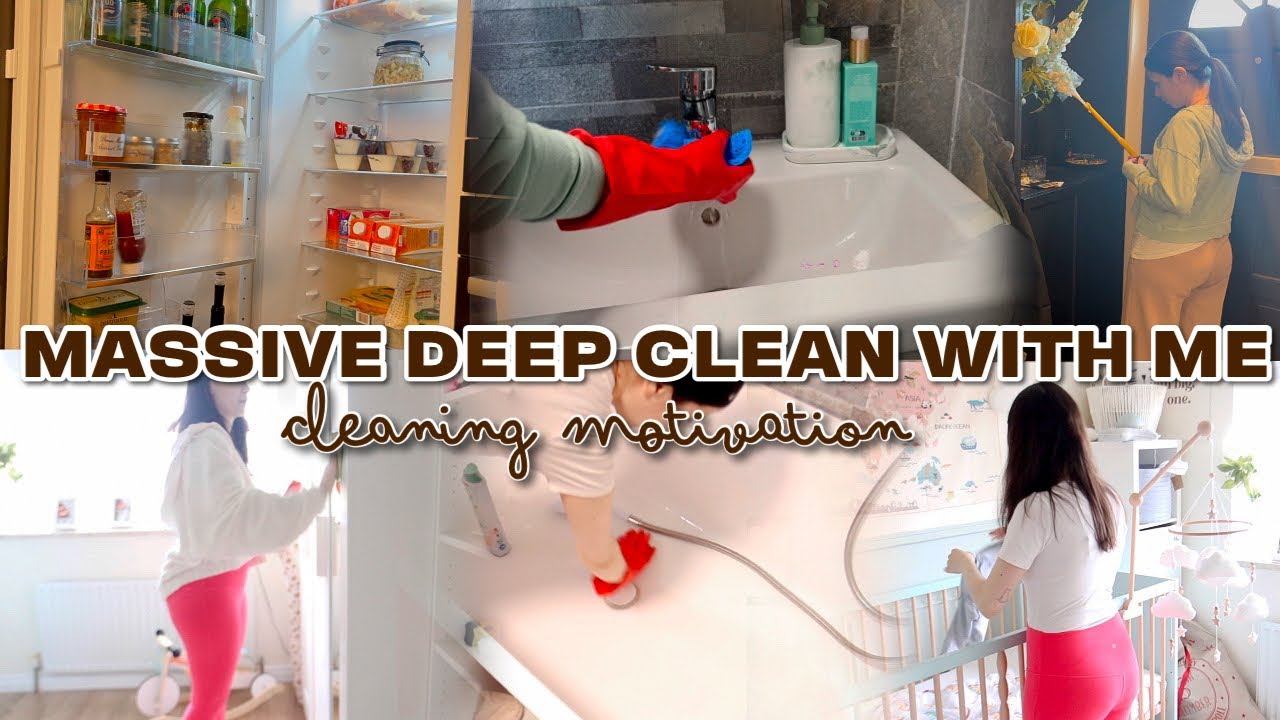 MASSIVE DEEP CLEAN WITH ME | MESSY HOUSE CLEANING | CLEANING MOTIVATION