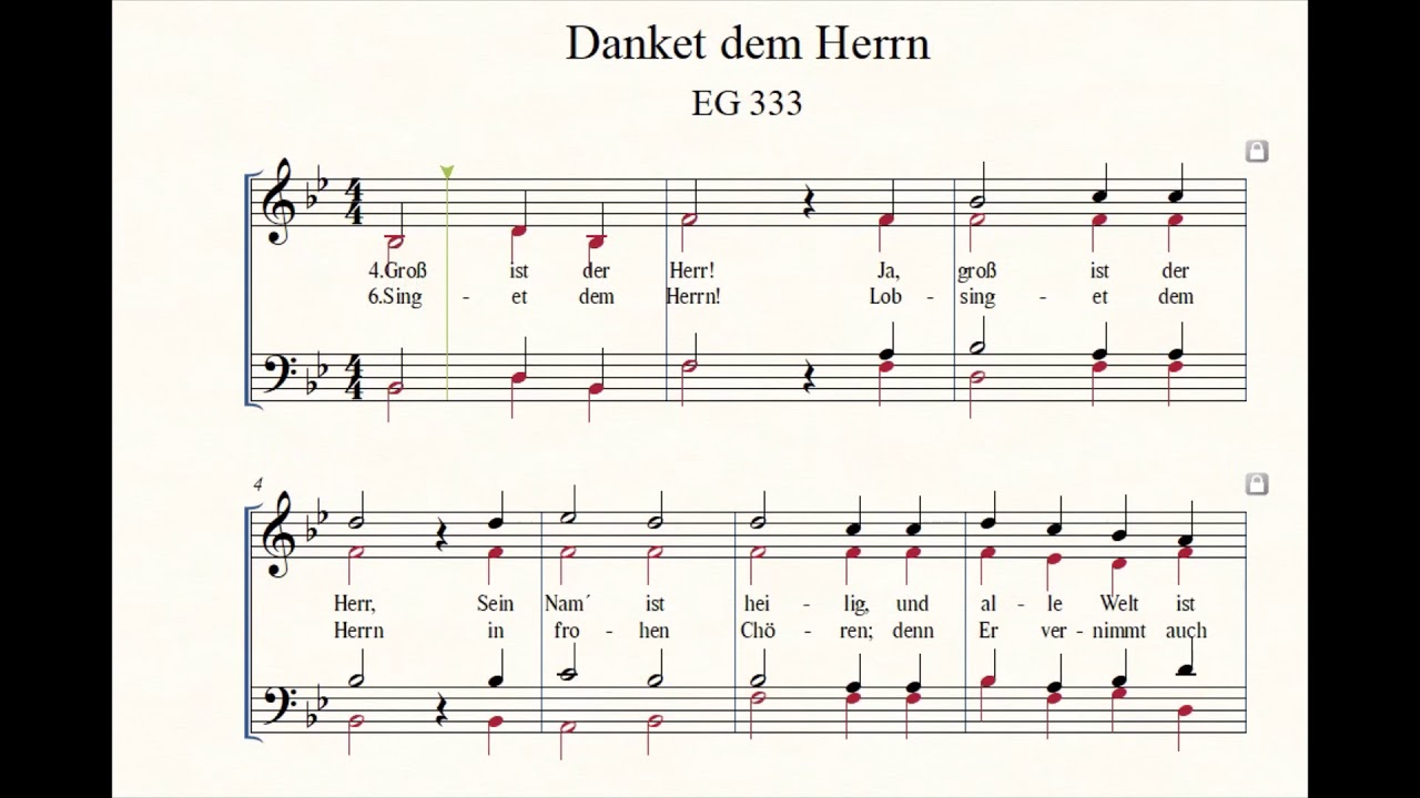 Danket dem Herrn - EG 333 SATB