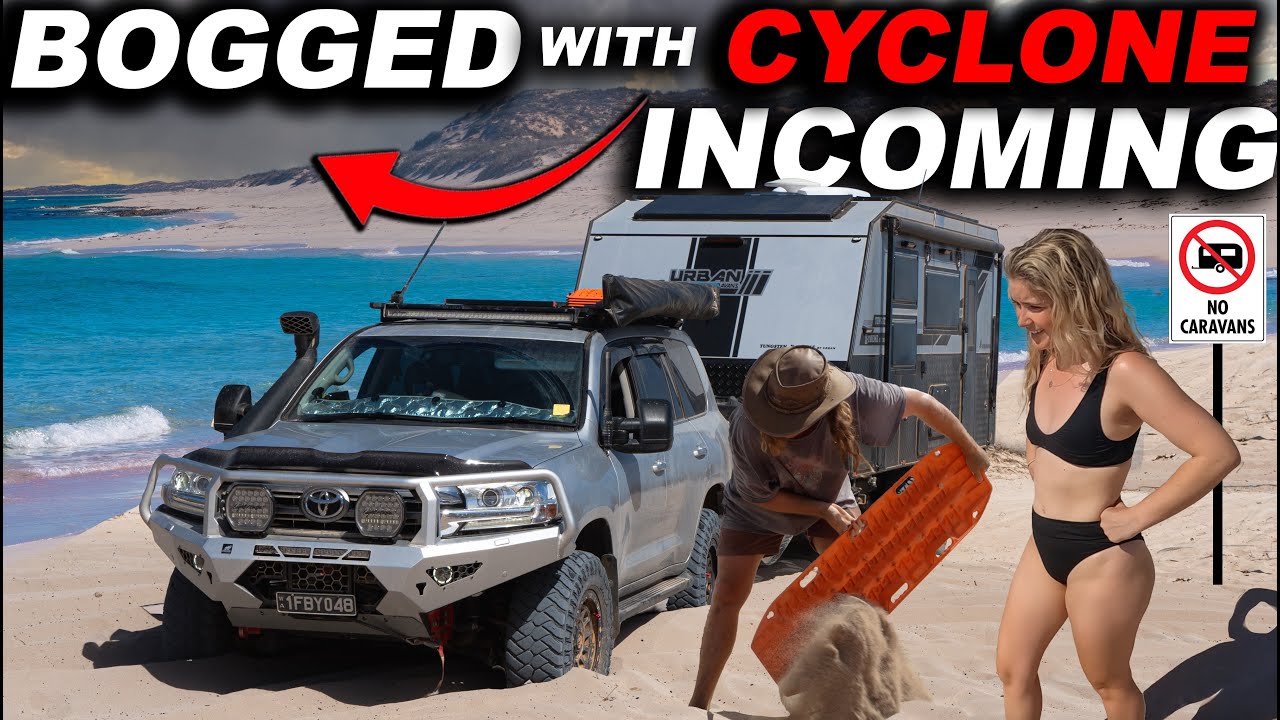 4x4 & CARAVAN BOGGED Warroora Station Ningaloo Fishing & Surfing