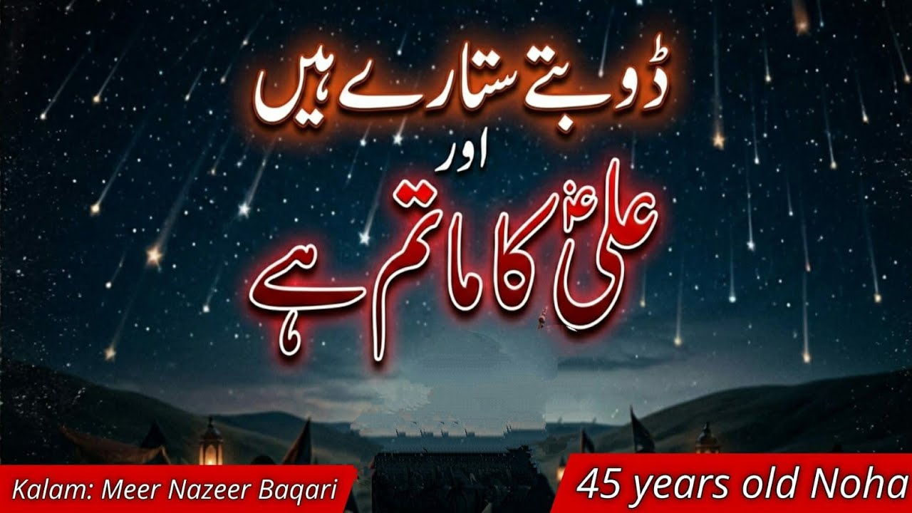 Doobte Sitare hain || Shahadat Mola Ali || Noha || Meer Nazeer Baqari & Hasnain Baqari