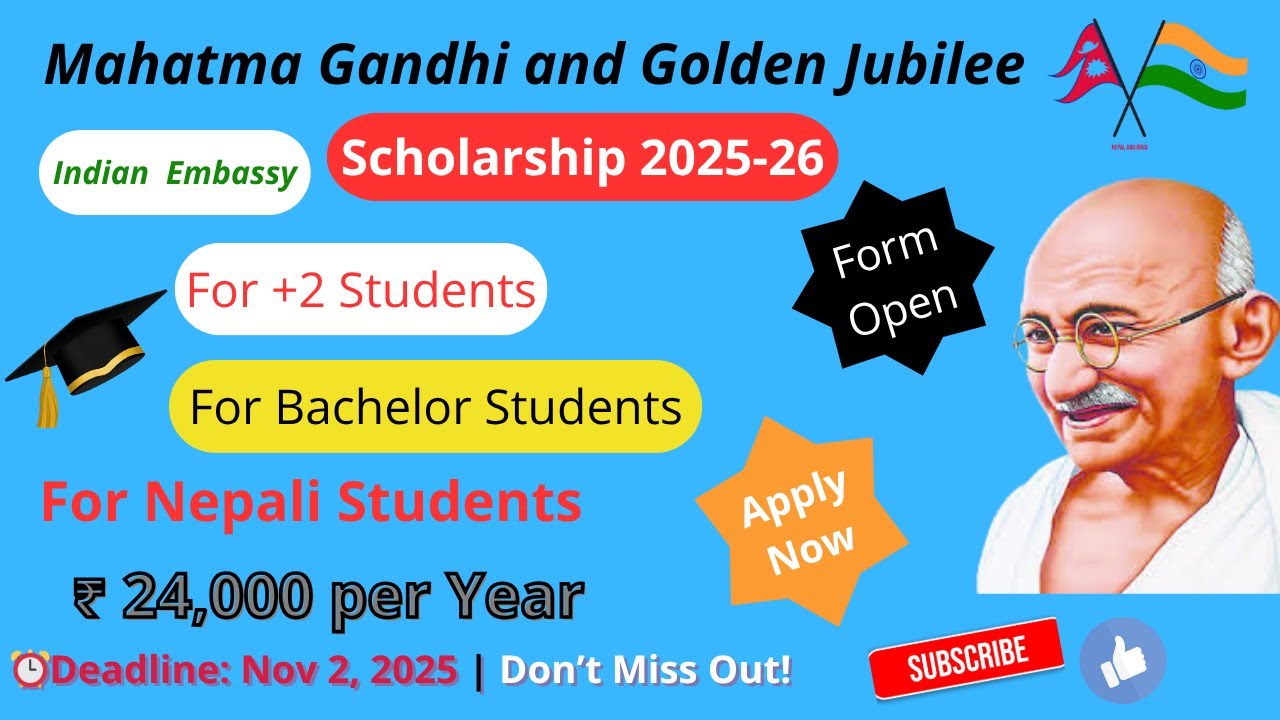Mahatma Gandhi Scholarships | Golden Jubilee Scholarships | Apply Now |  2025&ndash;26 | TEK ASHOK