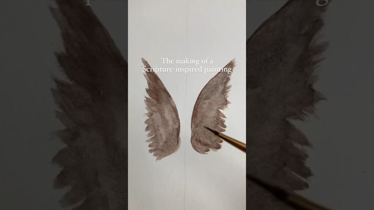 The making of a Scripture-inspired painting. 🪶 #scriptureart #bibleart #christianart