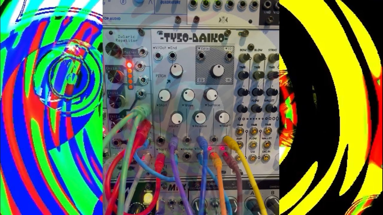 Percussion jam // ALM Tyso Daiko, Noise Engineering Zularic Repetitor, Sleepy Circuits Hypno