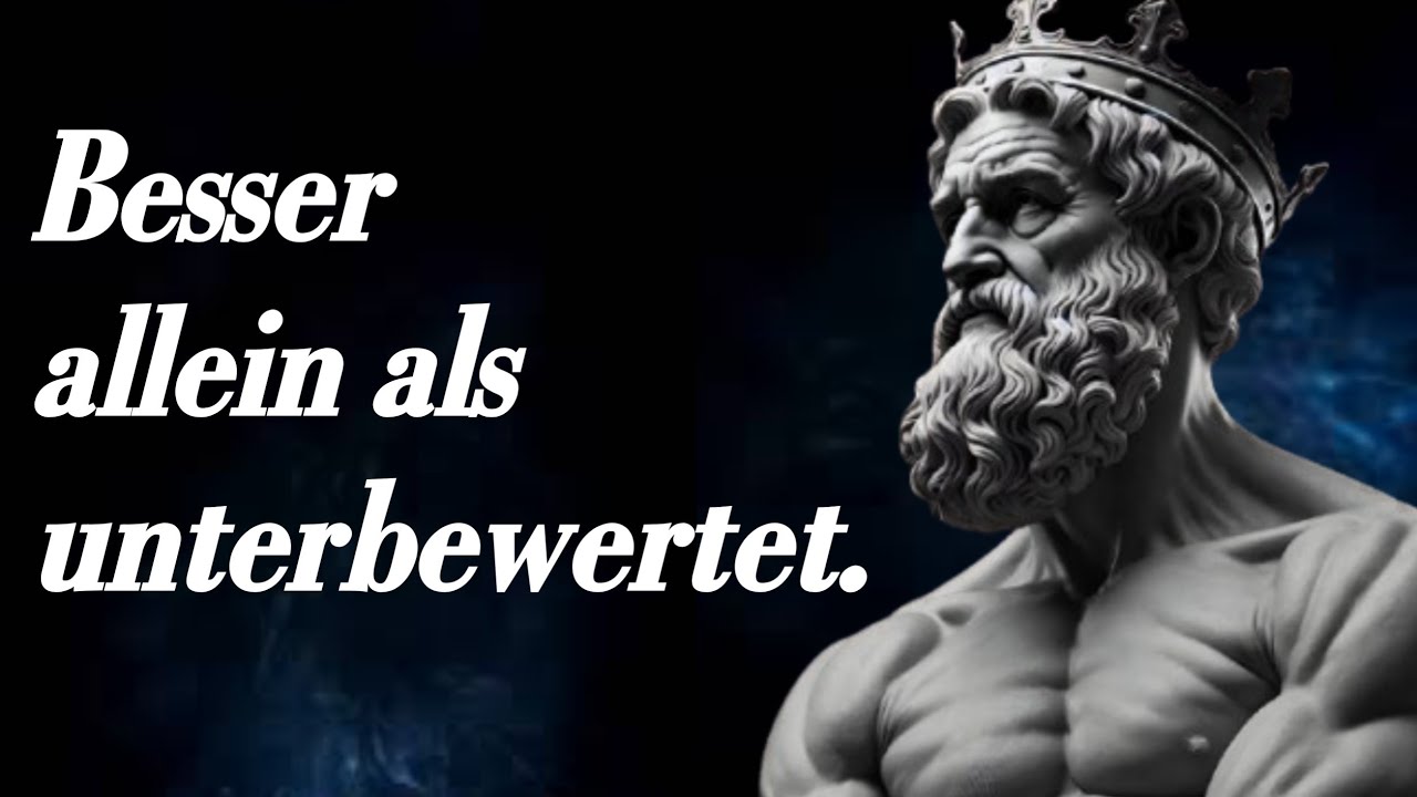 Besser allein zu stehen, als mit denen zu gehen, die dich nicht wertschätzen | Stoizismus
