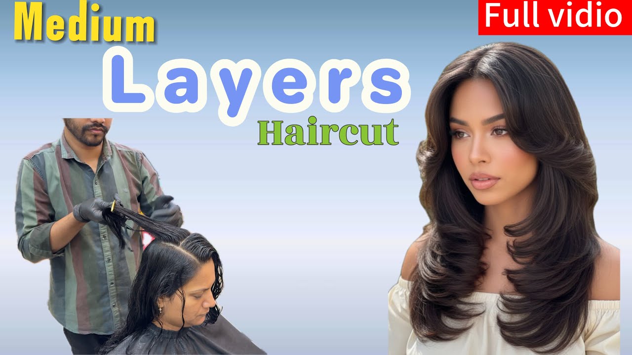 MEDIUM LAYERS HAIRCUT | step by step | TUTORIAL 