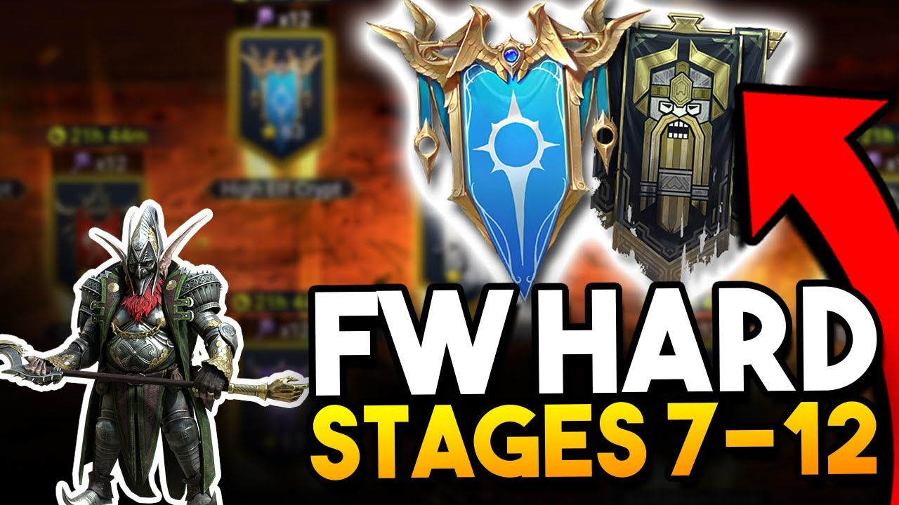 FACTION WARS HARD - High Elves (Stages 7-9) and Dwarves (Stages 10-12) | Raid: Shadow Legends