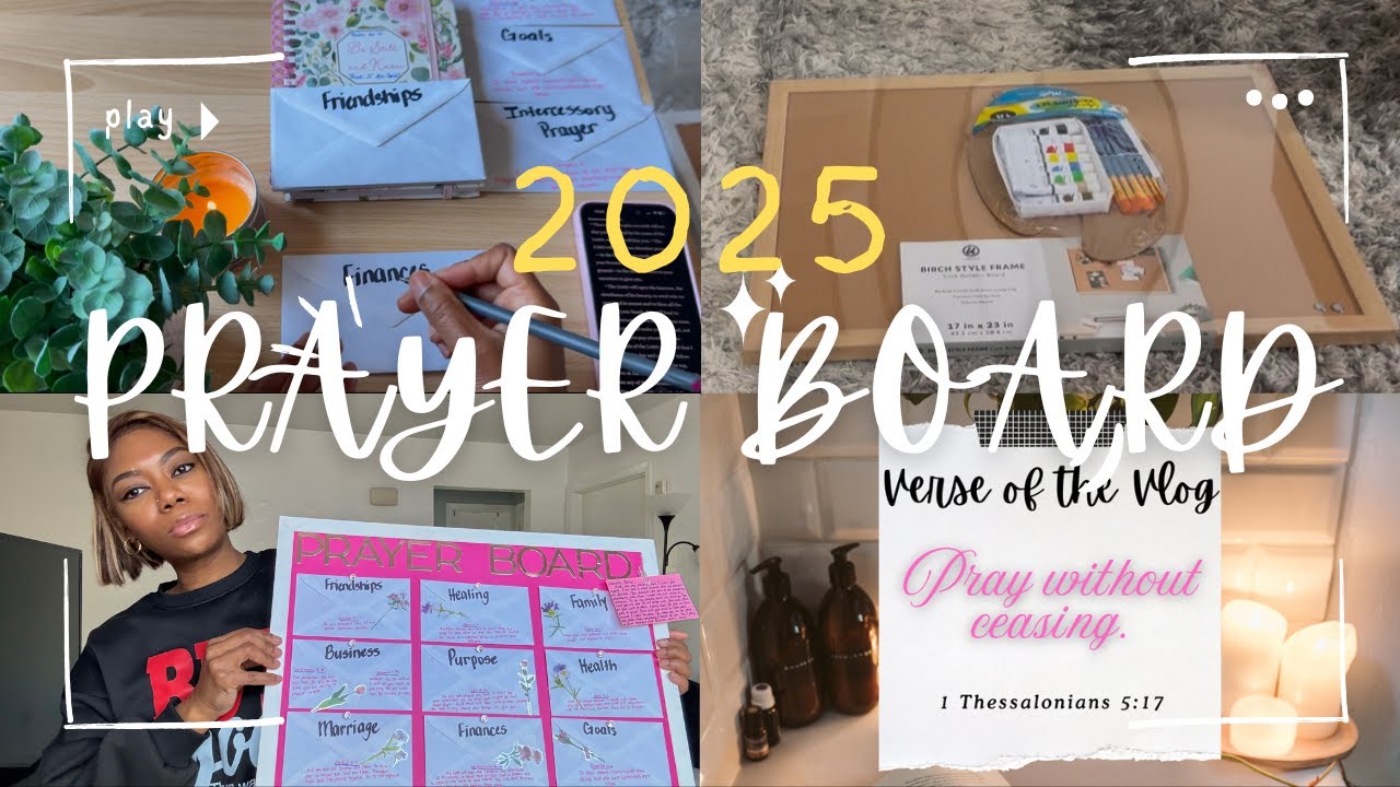 How to Create a Prayer Board | Give your 2025 Goals to God | P. U. S. H. #prayer #bible #christian