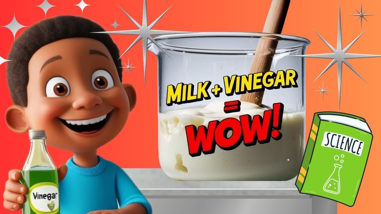 Milk Science for Kids! Easy At-Home Experiment with Vinegar | Lemon Juice + Milk = Curds and Whey!