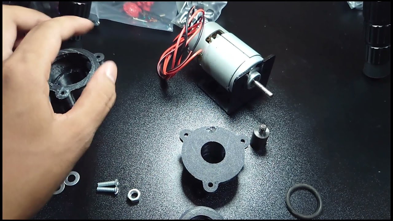 របៀបតំឡើងម៉ូទ័រប៊ូមទឹក/HOW TO MAKE WATER PUMP USING MOTOR 775 WITH 3D printer