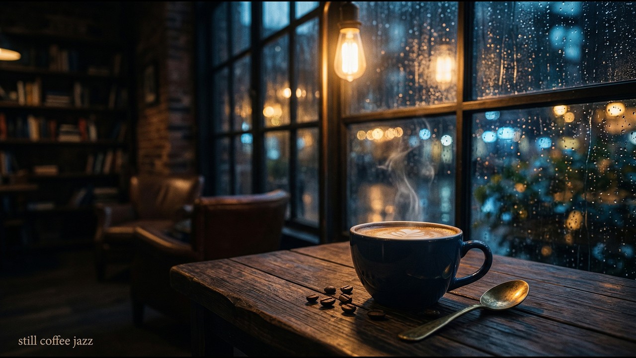 Stay Here for a While ☕ Rainy Night Jazz