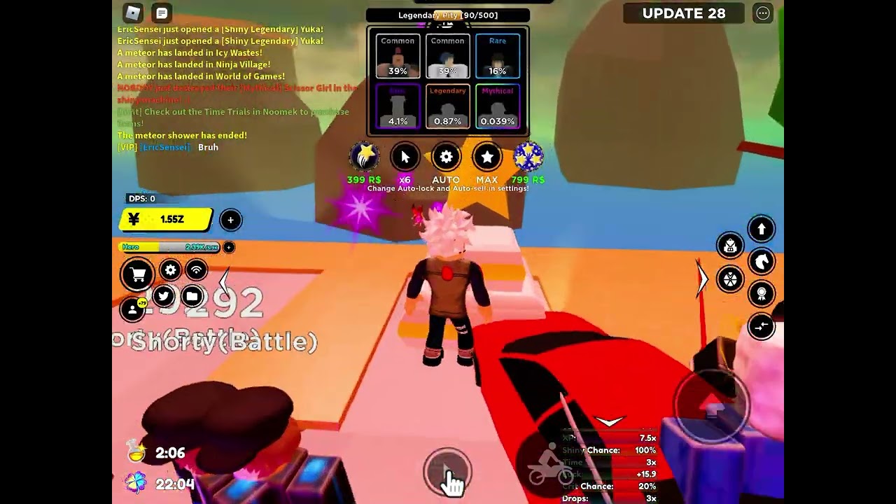 Roblox Anime Fighters simulator:  I USED A SHINY POTION