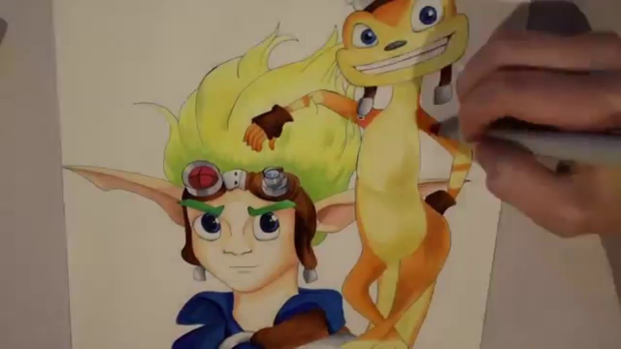 Copic Marker Drawing - Jak and Daxter