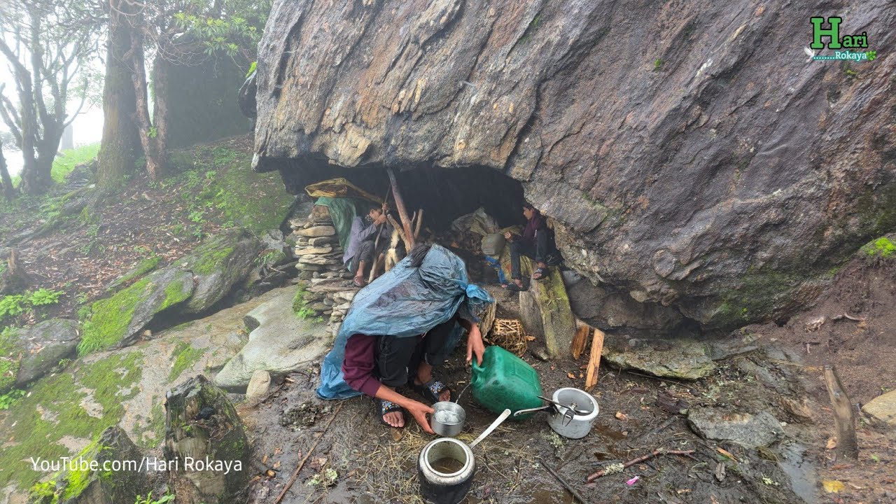 Traditional Nepali Mountain Village Lifestyle | Daily Activities of Hari Rokaya Village People Life