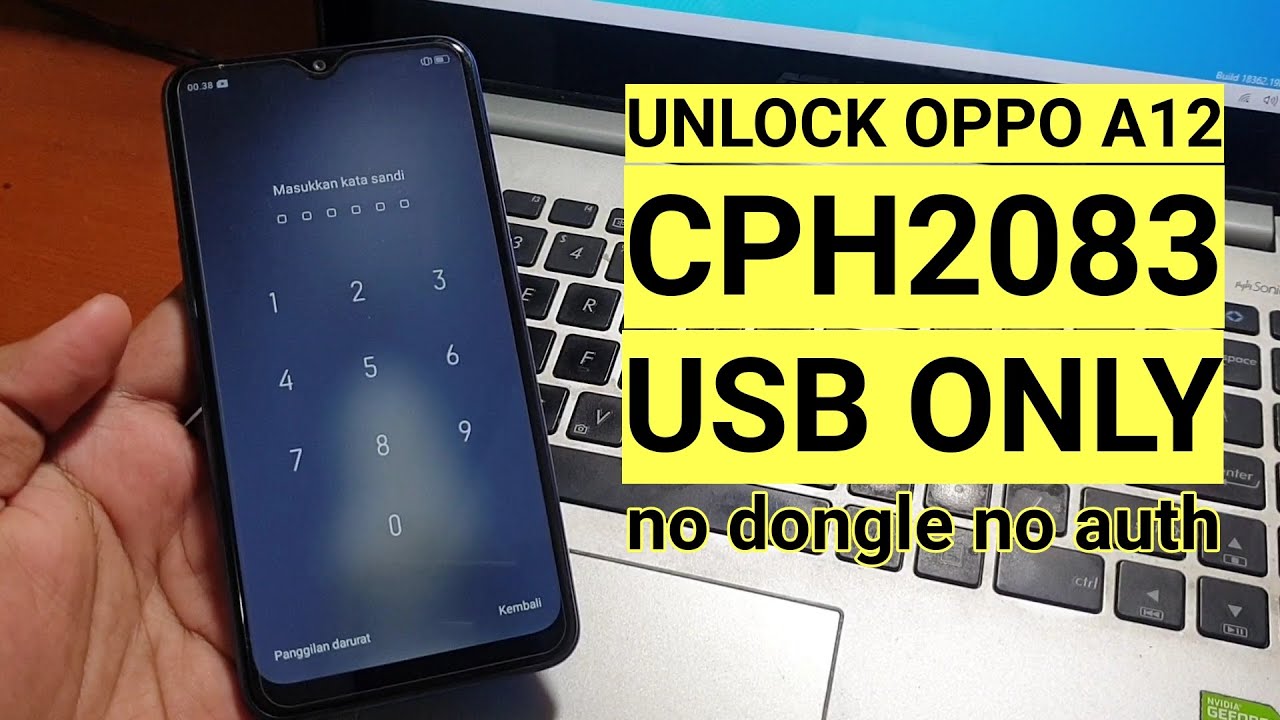 Unlock Oppo A12 Lupa pola pin sandi (CPH2083) Usb only no dongle no auth gratis
