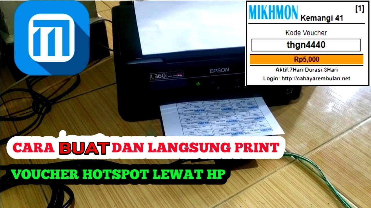 CARA BUAT DAN PRINT VOUCHER  WIFI MIKROTIK LEWAT HP versi @anton informasi