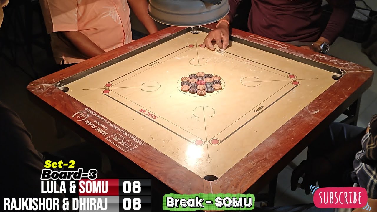 Epic Carrom Doubles Battle – SET 2 🎯 Lula & Somu vs Rajkishor & Dhiraj | Full Club Match 🏆