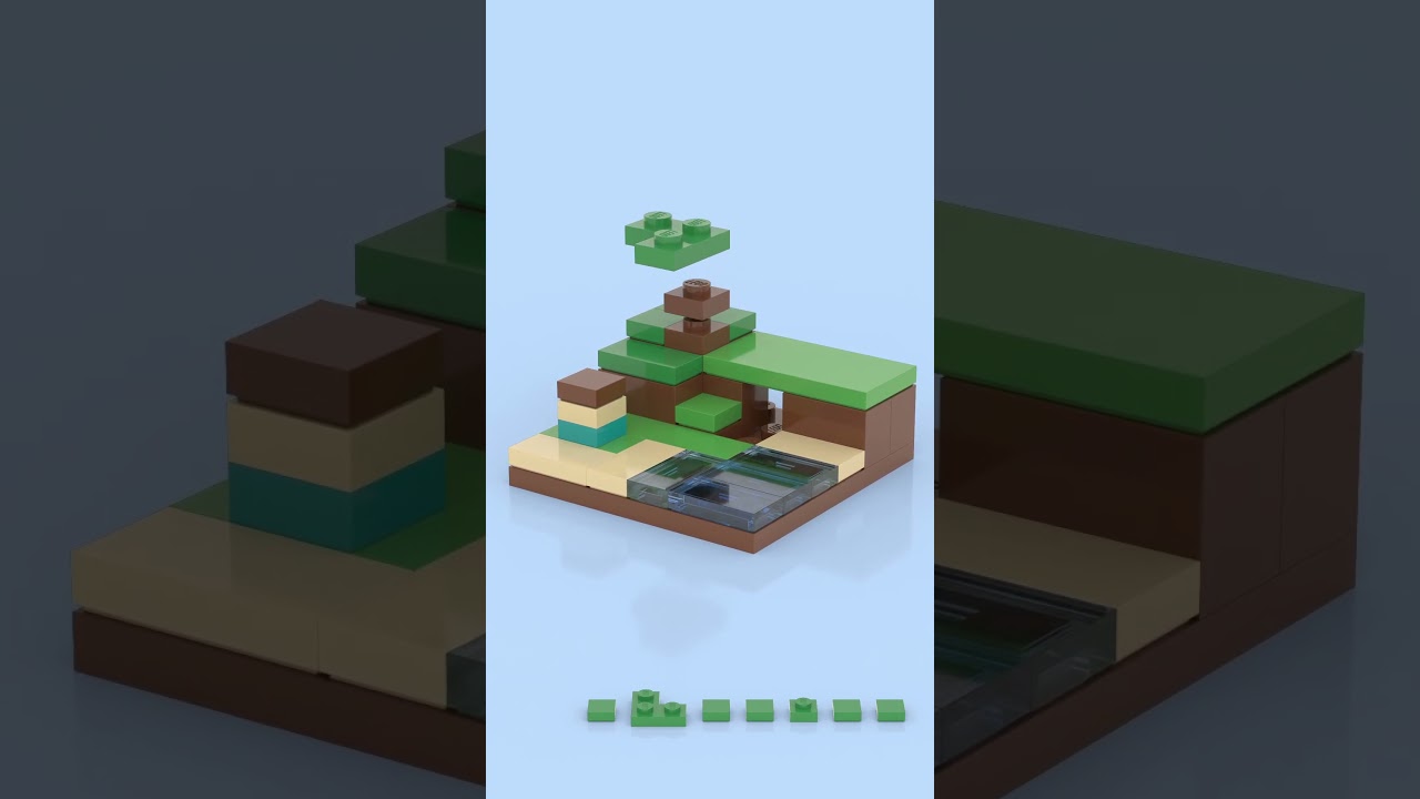 LEGO Micro Minecraft Biome 🧱🌍 A Whole World in Just a Few Bricks! 😲 #lego